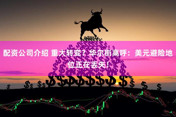 配资公司介绍 重大转变？华尔街高呼：美元避险地位正在丢失！