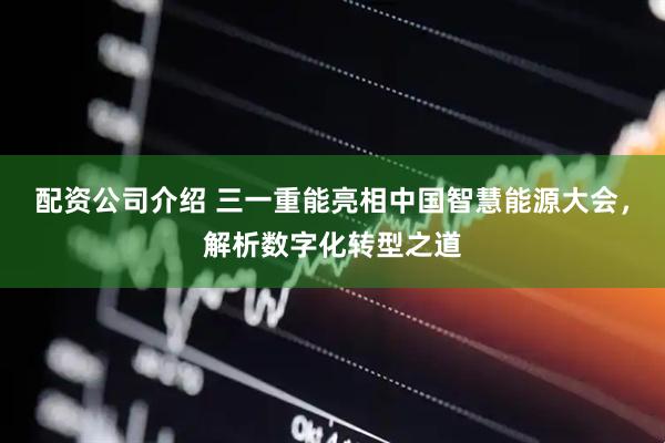 配资公司介绍 三一重能亮相中国智慧能源大会，解析数字化转型之道